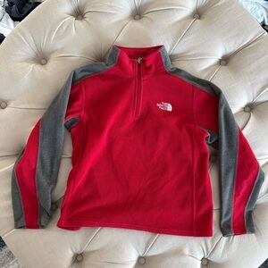 The North Face Kids' Red and Gray Pullover